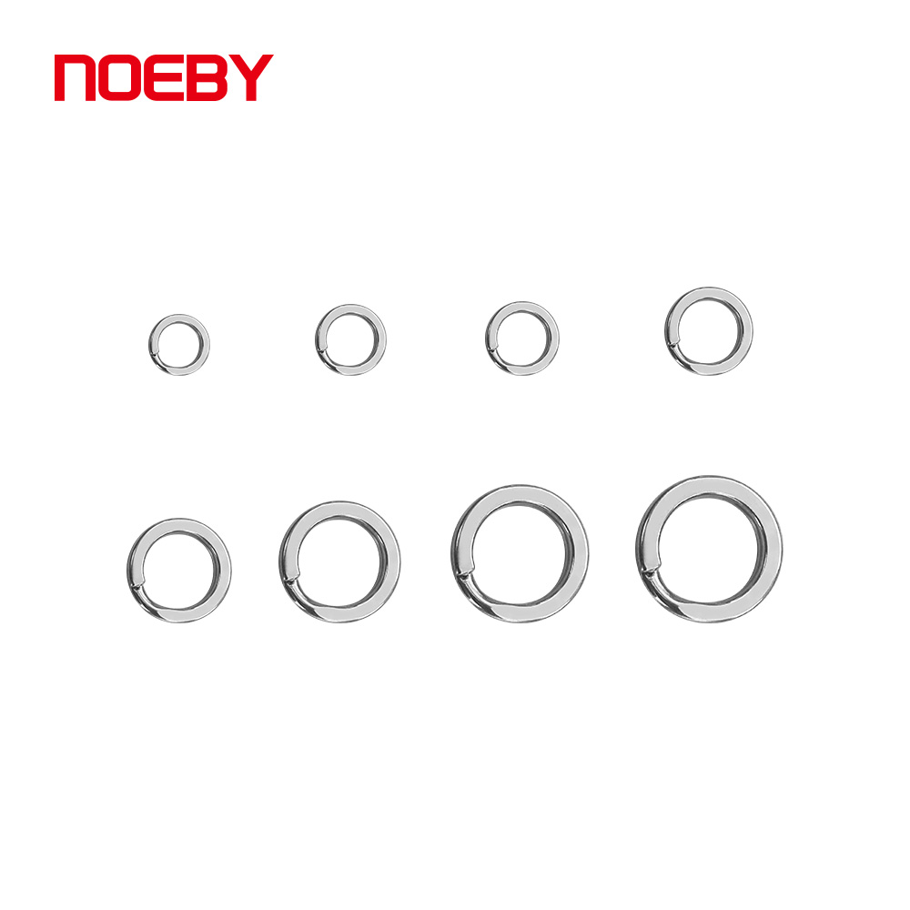 Jigger Double Sided - Noeby-釣り用ステンレス鋼スプリットリング、ジギング用ダブルリング、gtゲーム、高強度プル、海釣り道具、130kg