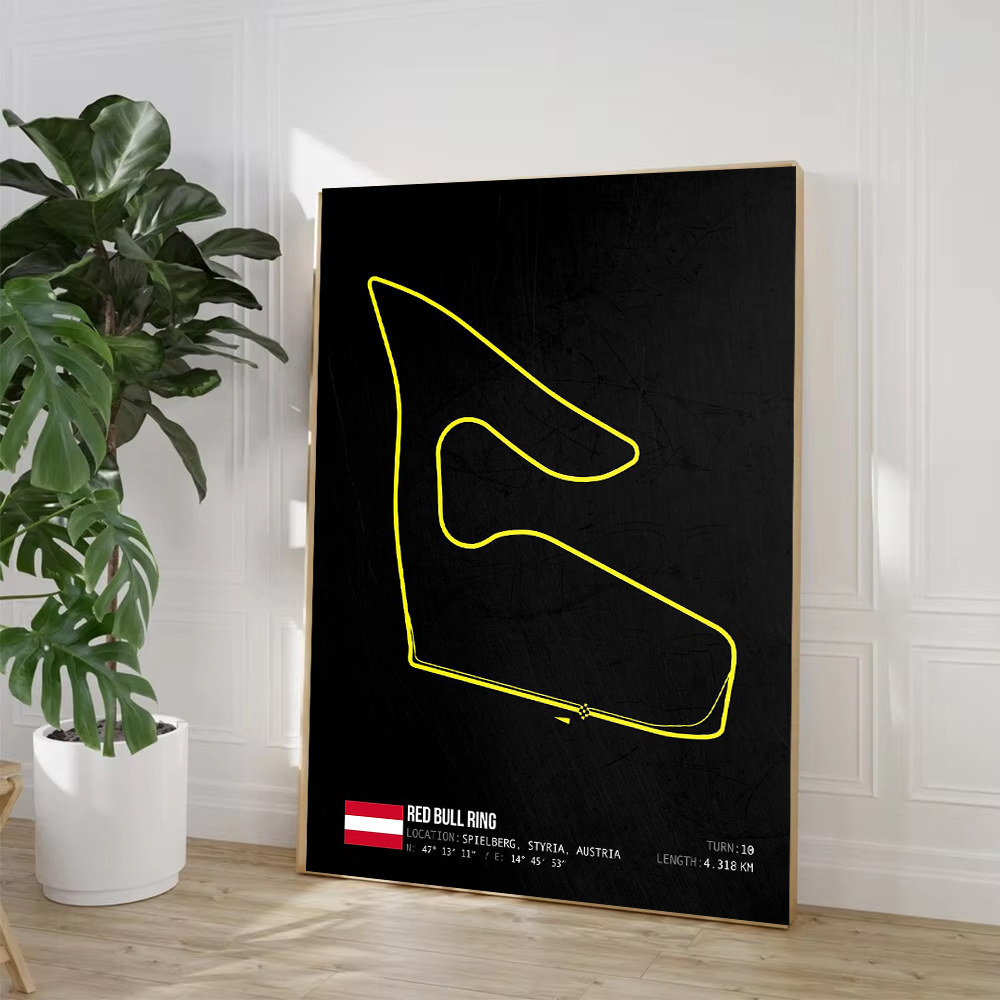 現代世界レーシングサーキットトラックポスタープリントバルセロ - Home Barcelona のレビューと価格