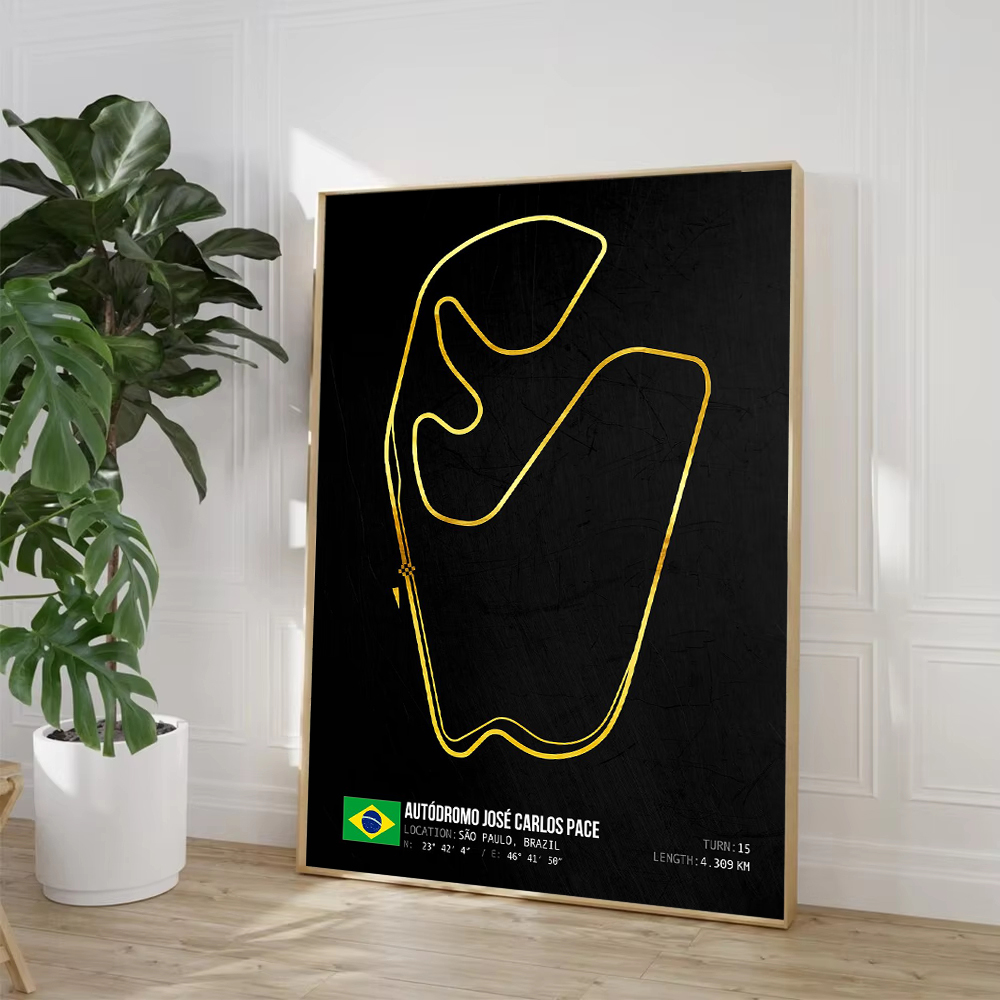 現代世界レーシングサーキットトラックポスタープリントバルセロ - Home Barcelona のレビューと価格