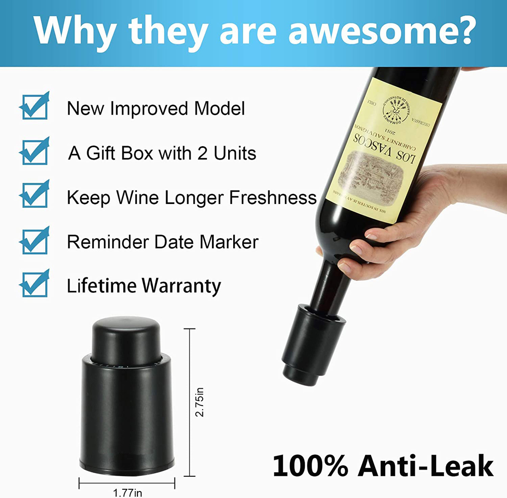 ワインボトルストッパー 再利用可能なワインストッパー 真空ワ - Wine Preservation Pump のレビューと価格