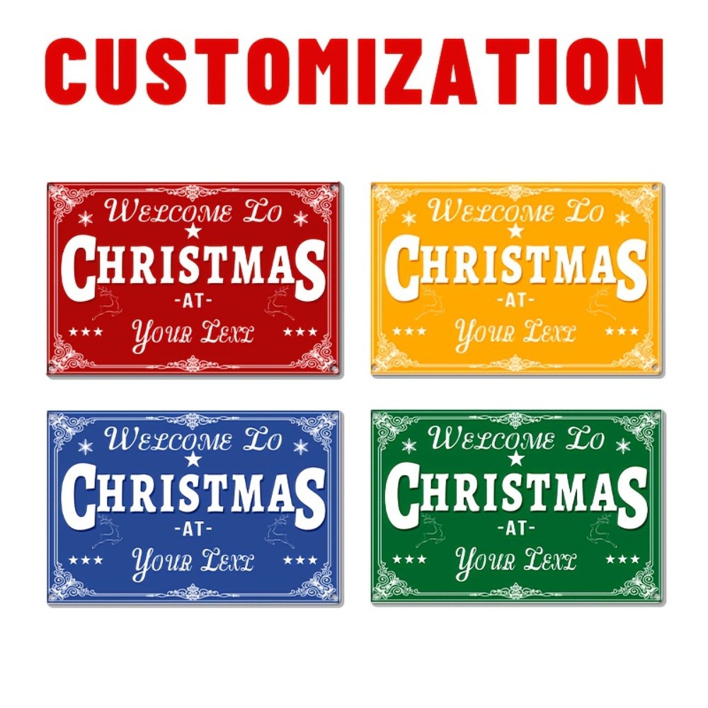 カスタム2Dフラットメリークリスマスアルミサイン8x12イン - Home Bar Signs のレビューと価格