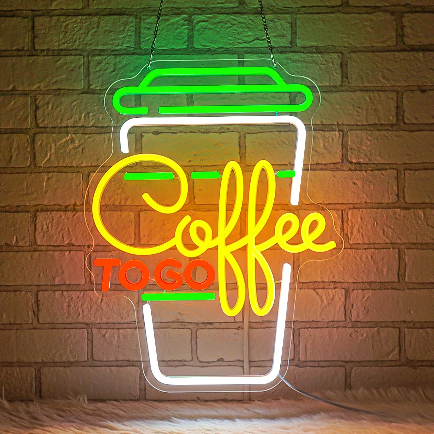 コーヒーネオンサイン USB調光可能なLEDライト コーヒー - Home Bar Signs のレビューと価格
