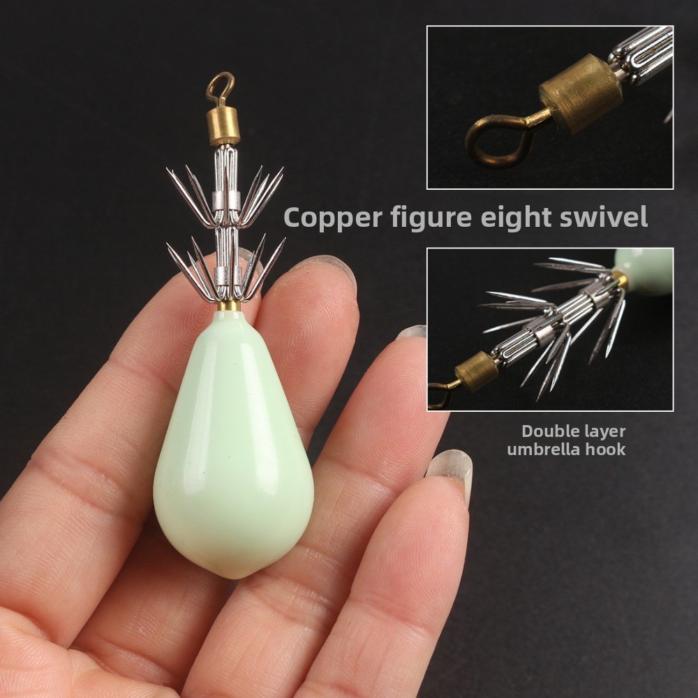 発光イカ釣り用ジグ ルアー 鉛加重 オクトパスフック ダブル - Jigger Double Sided のレビューと価格